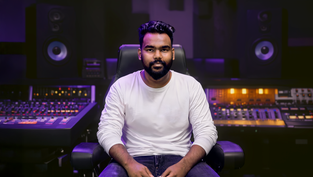 James Deep in recording studio